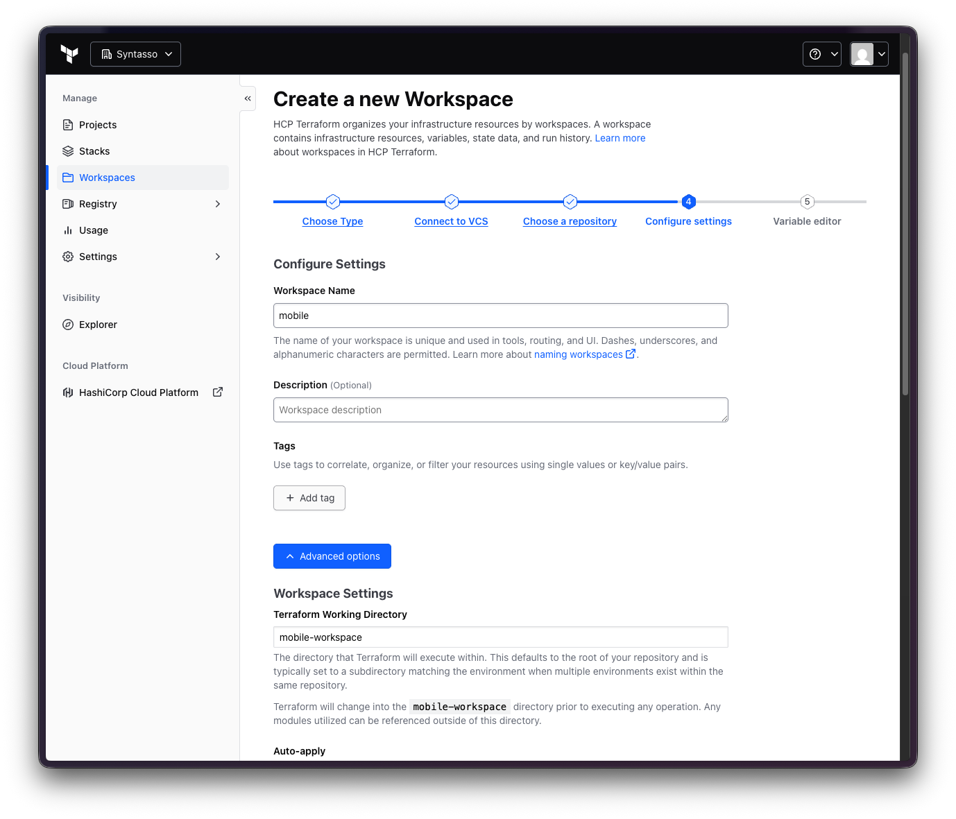 Selecting the Subdirectory
